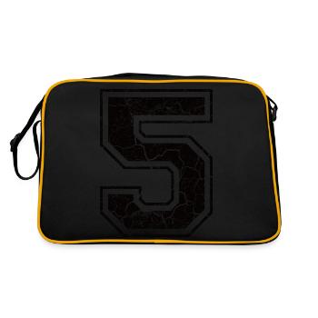 5 five fuenf black schwarz (de) - Retro Tasche - Schwarz/Gold - Hinten
