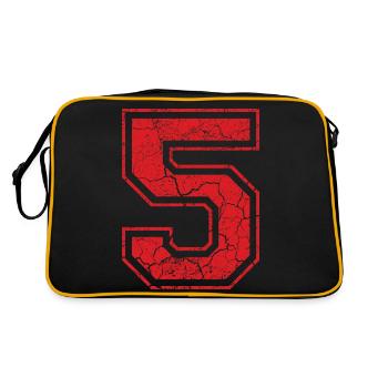 5 five fuenf red rot (de) - Retro Tasche - Schwarz/Gold - Hinten