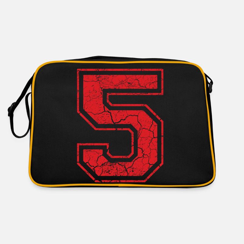 5 five fuenf red rot (fr) Sac Retro