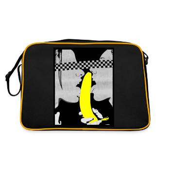 Horny couple de lesbiennes - Sac Retro - noir/or - Dos