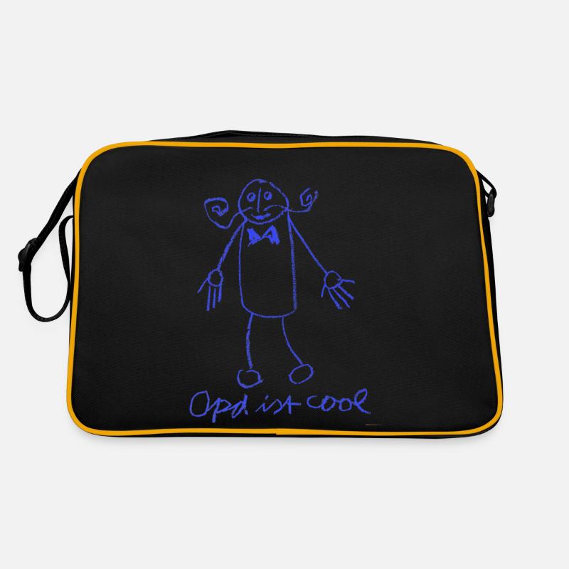Opa ist cool - Retro Tasche - Schwarz/Gold
