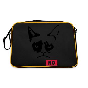 Grumpy Cat - Retro Tasche - Schwarz/Gold - Hinten