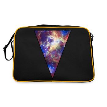 Galaxy - Space - Stars - Cosmic - Art - Universe - Retro Bag - black/gold - Back