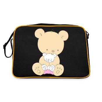Bear with Teddy Bear - Sac Retro - noir/or - Dos