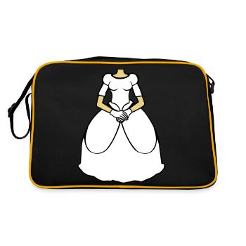 wedding dress clipart skirt dress wedding prince - Retro Bag - black/gold - Back