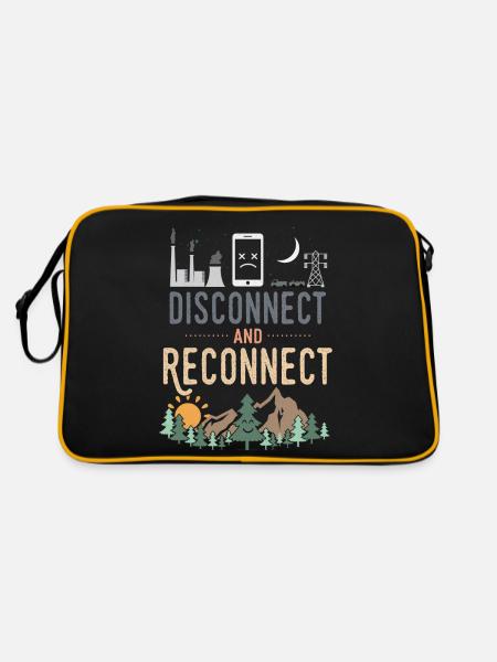 Disconnect And Reconnect - Retro Bag - black/gold - Back