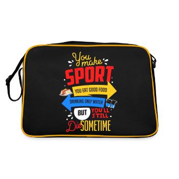 Anti sport et anti vie saine - Sac Retro - noir/or - Dos