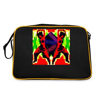 shuffle dance rave girl - Retro Bag - black/gold - Back