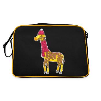 Girafe hiver - Sac Retro - noir/or - Dos