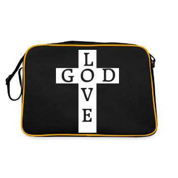 Jesus Christ God God - Retro Bag - black/gold - Back