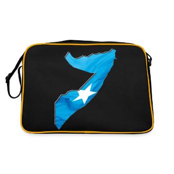 Drapeau de la Somalie sur la carte de la Somalie - Sac Retro - noir/or - Dos