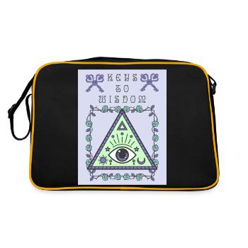Third Eye, The All Seeing Eye, Occult - Retro Bag - black/gold - Back