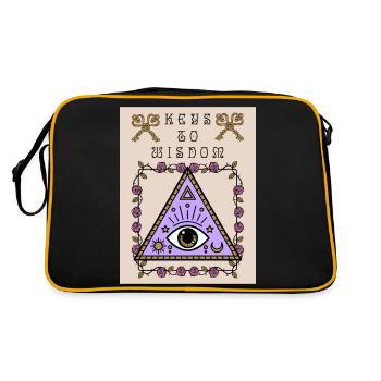 Third eye, the all-seeing eye, occult - Retro Bag - black/gold - Back