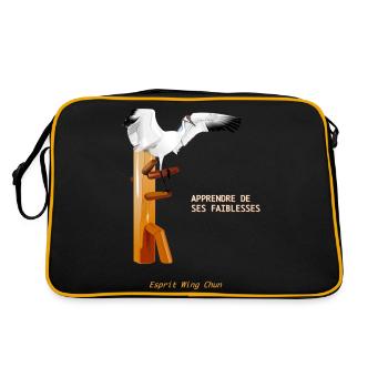 wing chun grue - Sac Retro - noir/or - Dos