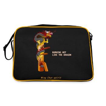 wing chun dragon - Sac Retro - noir/or - Dos