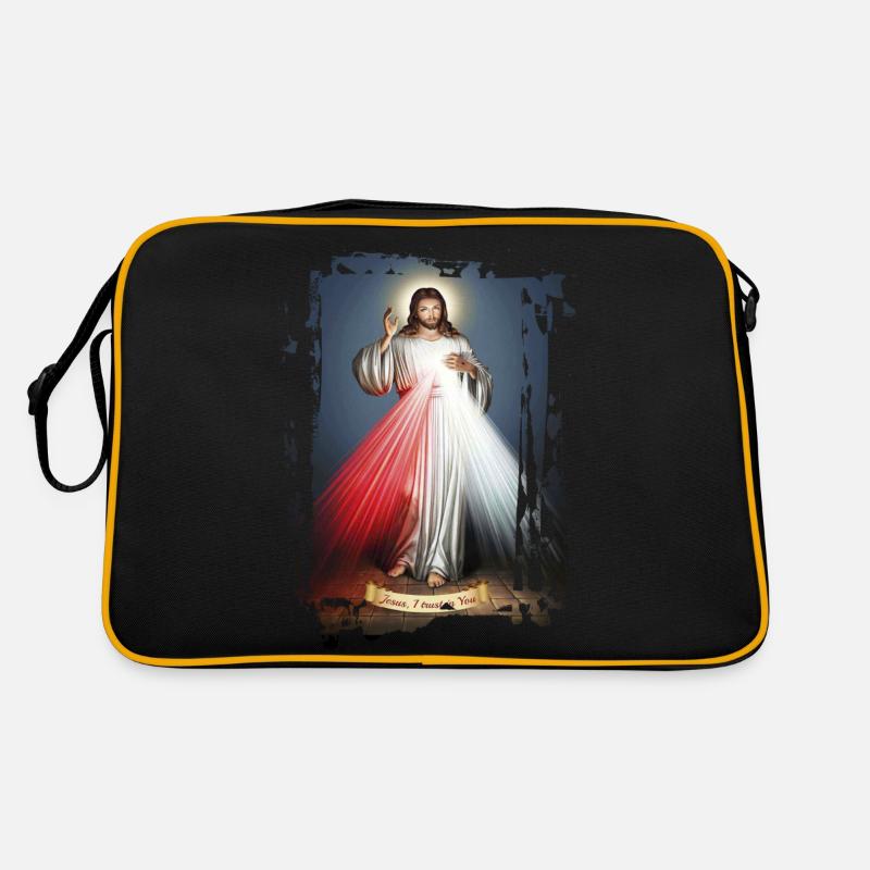 Jésus - Sac Retro - noir/or