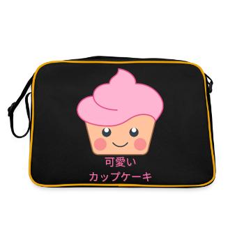 cupcake kawaii - Sac Retro - noir/or - Dos
