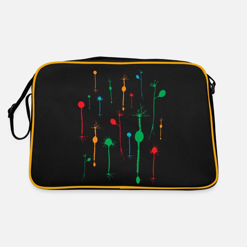 Neuronen Tetrade - Retro Tasche - Schwarz/Gold