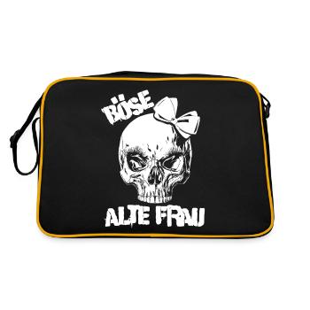Böse alte Frau - Retro Tasche - Schwarz/Gold - Hinten