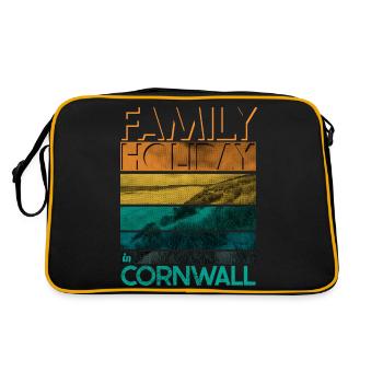 Family Holiday in Cornwall England Vacation - Retro Bag - black/gold - Back