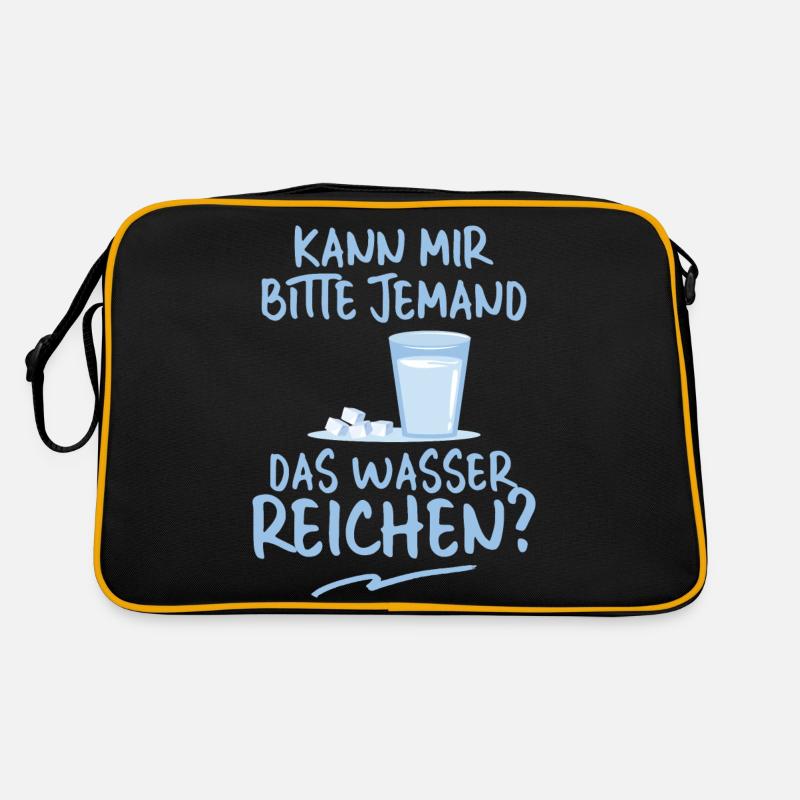 Kann mir bitte jemand das Wasser reichen? Retro Tasche