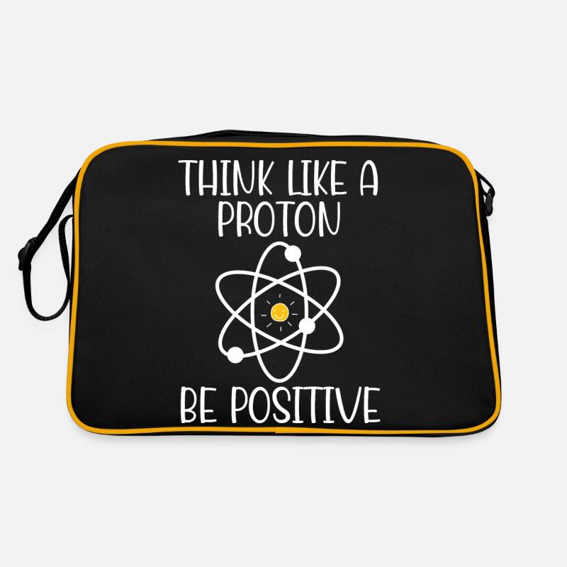 Denken Sie wie ein Proton, seien Sie positiv Retro Tasche