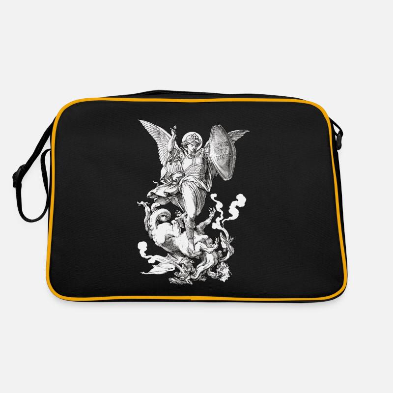 Erzengel Sankt Michael bekämpft den Drachen Retro Tasche