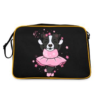 BORDER COLLIE Ballerine - Sac Retro - noir/or - Dos