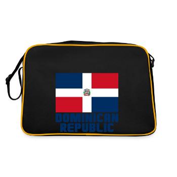 Dominikanische Republik - Retro Tasche - Schwarz/Gold - Hinten