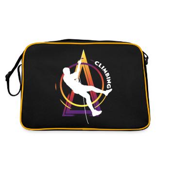 Climbing Climbing Climbers Mountains Climbing Wall - Retro Bag - black/gold - Back