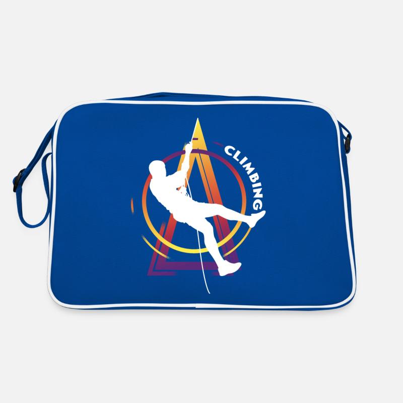 Klettern Climbing Kletterer Berge Kletterwand Retro Tasche