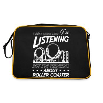 I am Thinking About Roller Coaster - Retro Bag - black/gold - Back