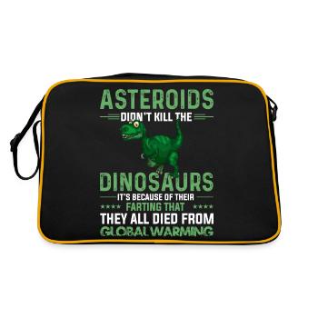 Asteroids Dinosaurs Global Warming - Sac Retro - noir/or - Dos