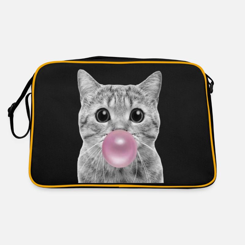 Chat bulle - Sac Retro - noir/or