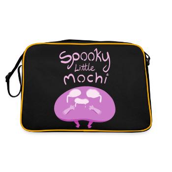 Gruseliger kleiner Mochi - Retro Tasche - Schwarz/Gold - Hinten