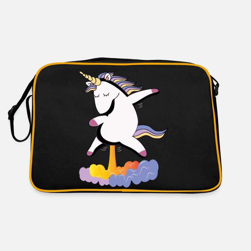 Pupshorn - aus ein Einhorn darf mal pupsen Retro Tasche