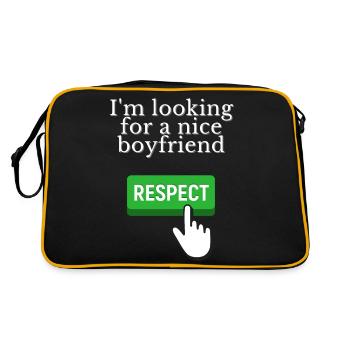 I'm looking for a nice boyfriend - RESPECT - Retro Bag - black/gold - Back