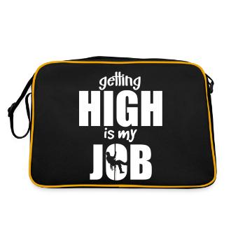 Getting high is my job - Retro Bag - black/gold - Back