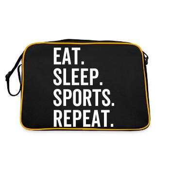 Eat Sleep Sports Repeat - Retro Bag - black/gold - Back
