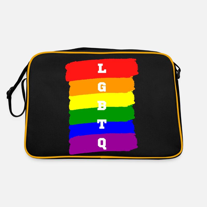 LGBTQ - Retro Tasche - Schwarz/Gold