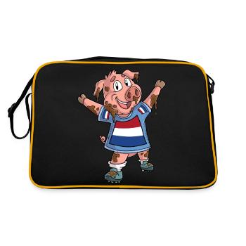 Fan Pig Netherlands - Retro Bag - black/gold - Back
