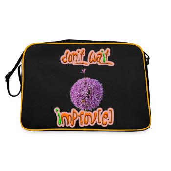 N’attendez pas - improvisation(s) - Sac Retro - noir/or - Dos