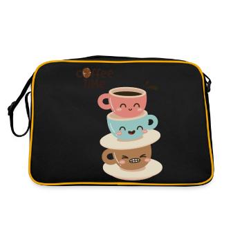 Coffee Time - Retro Bag - black/gold - Back