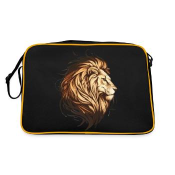 Lion Lion's Head - Retro Bag - black/gold - Back