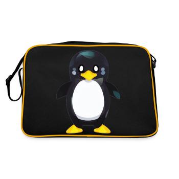Penguin Cartoon Cute Pengu Animal Funny Comic 11 - Sac Retro - noir/or - Dos