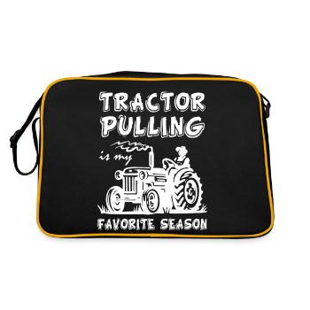 Tracteur tirant un ouvrier agricole - Sac Retro - noir/or - Dos