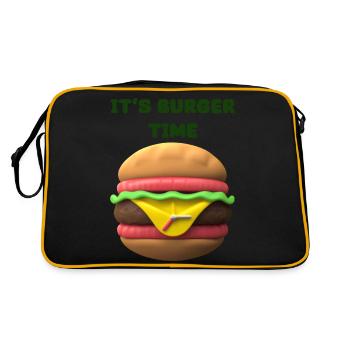 C’EST L’HEURE DU BURGER - Sac Retro - noir/or - Dos