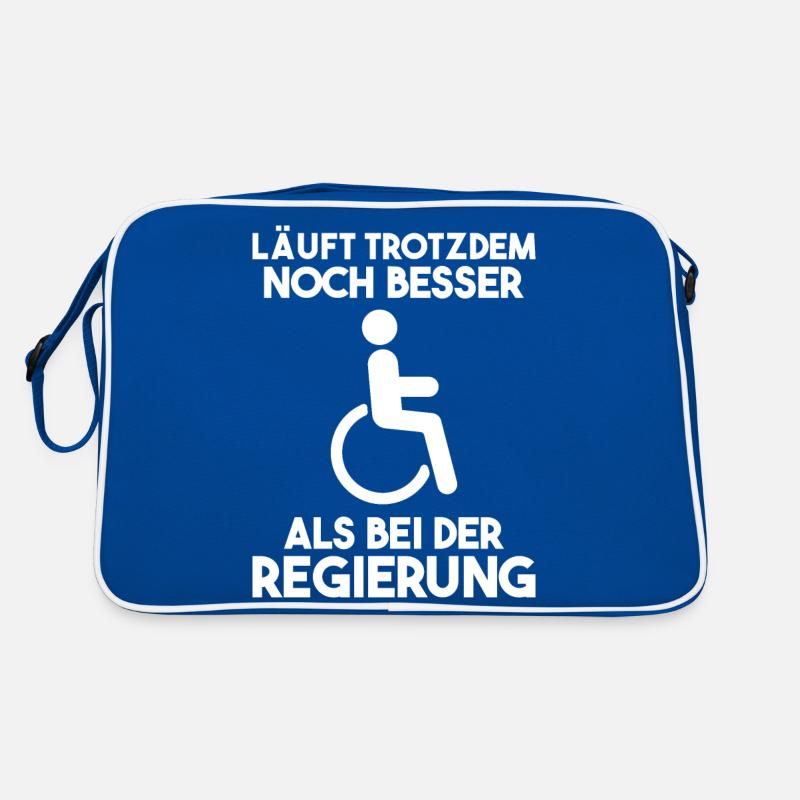 Rollstuhlfahrer Rollstuhl Regierung Geschenk Retro Tasche