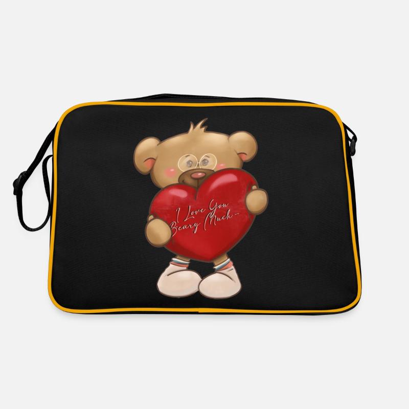 Ich liebe dich beary sehr - Valentinstag Retro Tasche