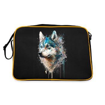 Husky sibérien 01 - Sac Retro - noir/or - Dos